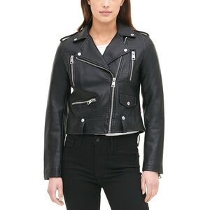 Levi's Women's Black Faux Leather Biker Jacket